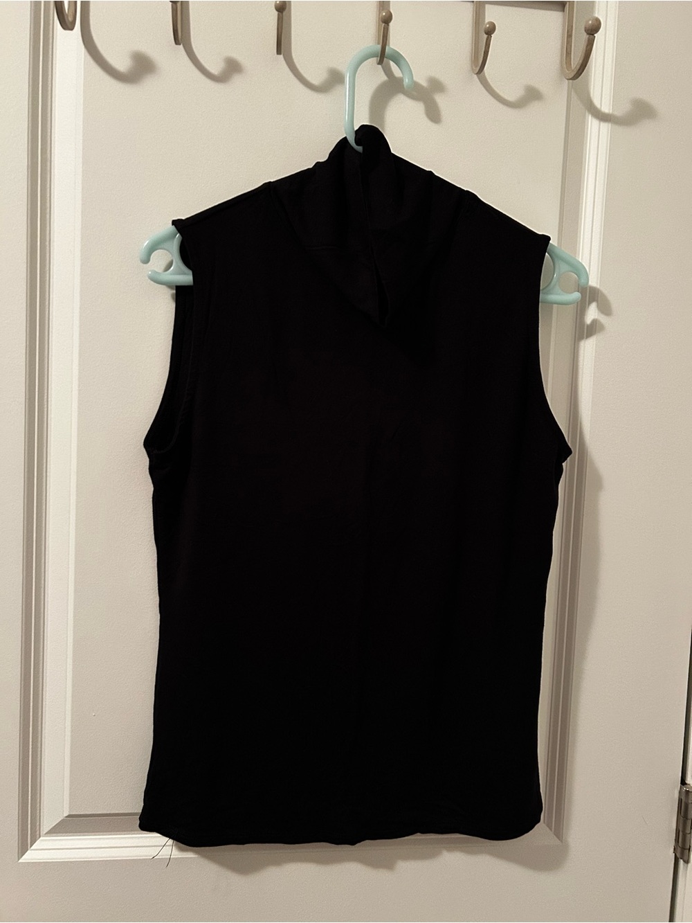 Sleeveless turtleneck Tank Top - Black